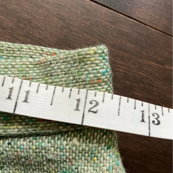 Vintage 1960s Midi Green Textured Tweed Skirt Women’s XS or S - Picture 5 of 7